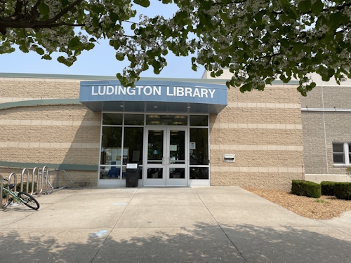 Ludington Library east entrance